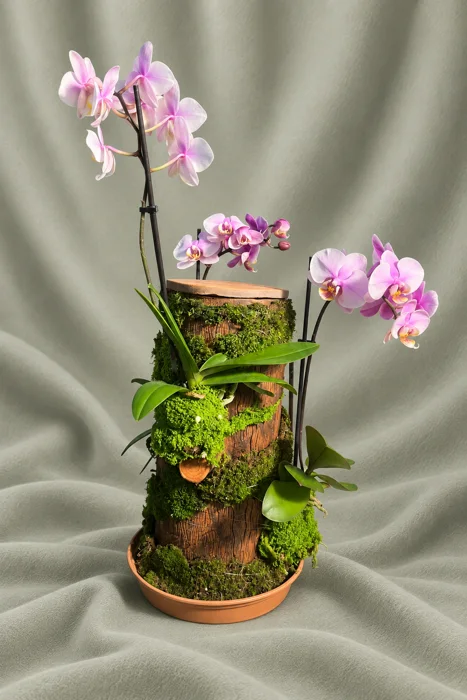 Kézzel készített orchideakompozíció