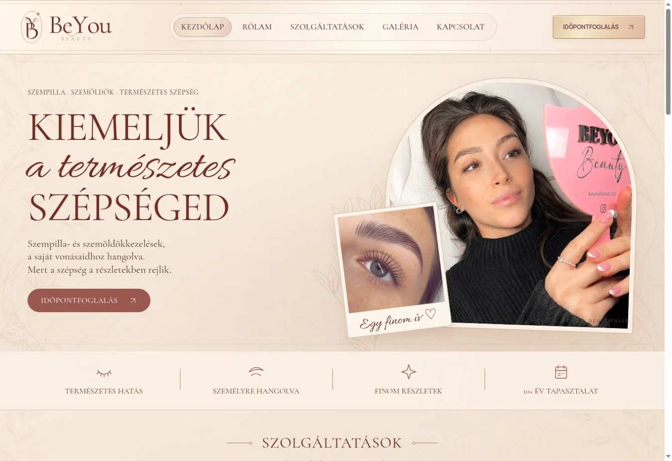 BeYou Beauty – főoldal